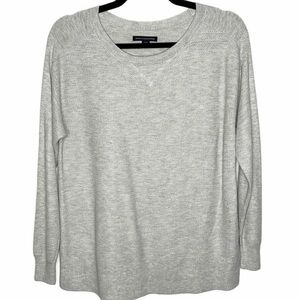 NWT American Eagle Waffle knit M Gray Pullover Long Sleeve Crew Neck Size M cozy